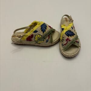 Sam Edelman Kayden Girls Size 1 Embroidered Espadrille Sandals Floral Boho